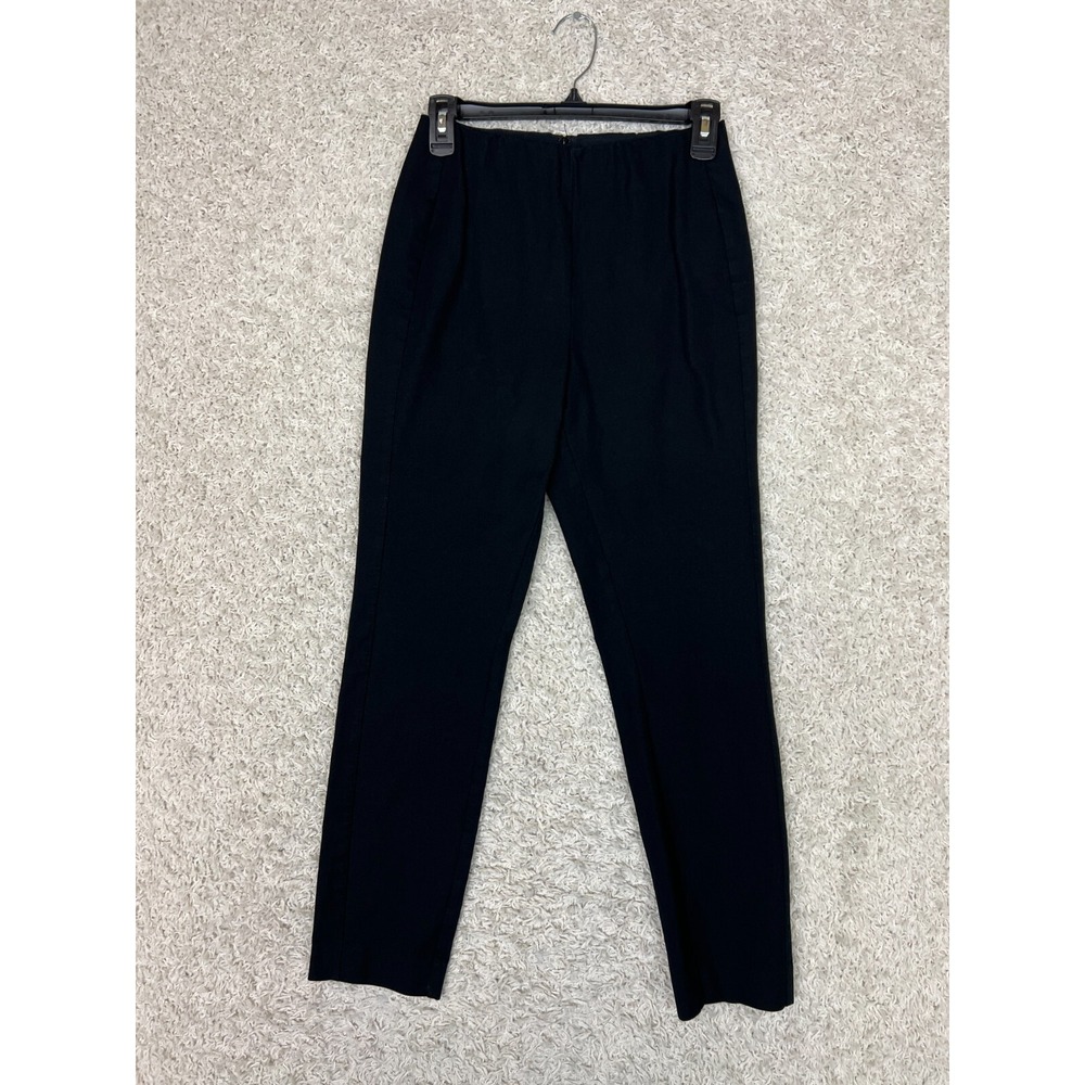 Nordstrom Pants Womens Size 4 Black Rear Zipper Career Preppy Stretch Flat Front